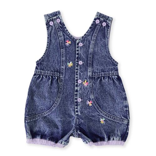 Goldie + Ace Nina Pastel Petals Denim Romper